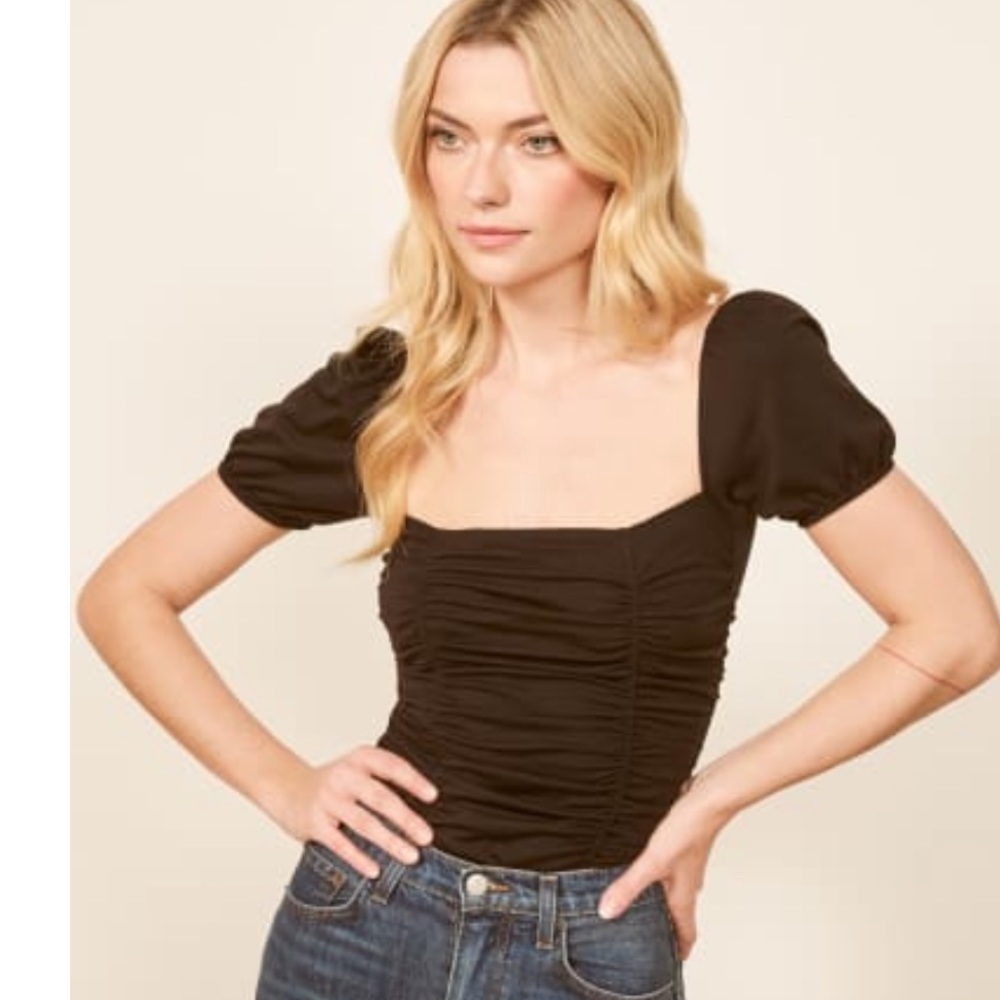 Reformation ruched top